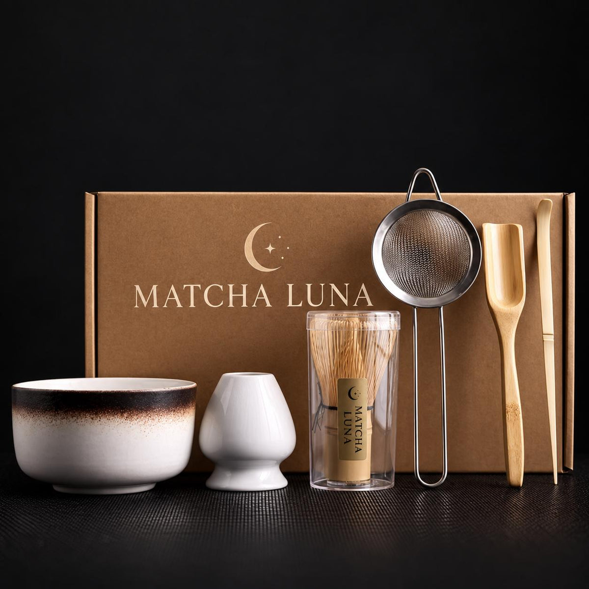 Matcha-Zubehör-Set – Kohiki (Dunkel)